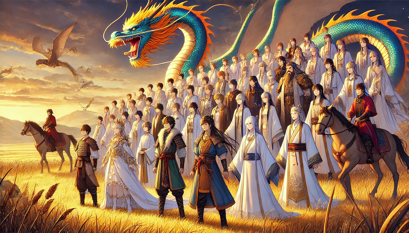 HarmoniQ app screenshots showing new language options and fantasy-themed features