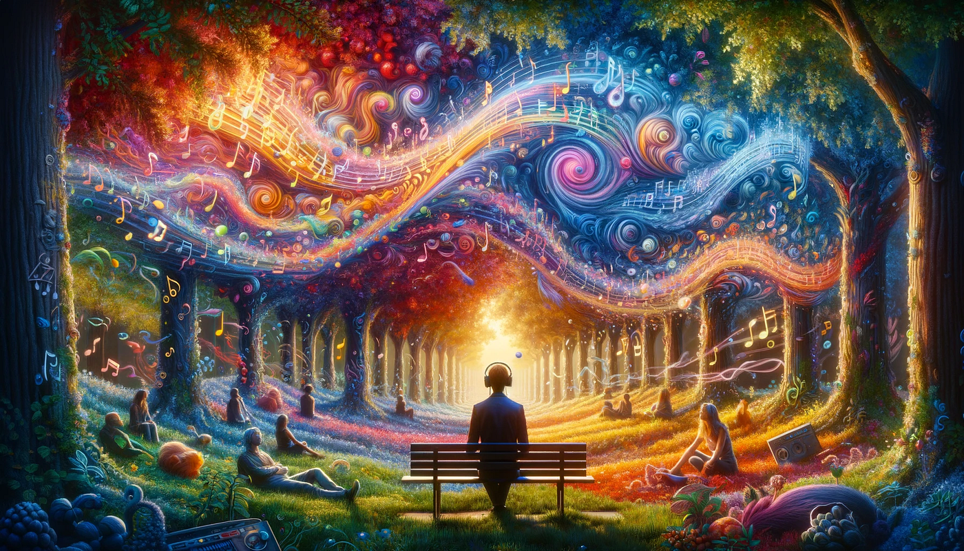 Abstract colorful sound illustration